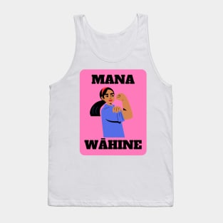 mana wāhine strong woman pink design Tank Top